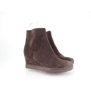 Sofft Aqua Shary Womens 10 Brown Waterproof Leather  Suede Wedge Boot Bootie